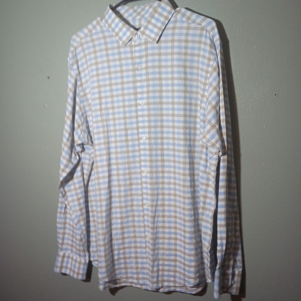 Hart  Schafner Marx,Long Sleeve Shirt, Plaid ,Button Up, Large